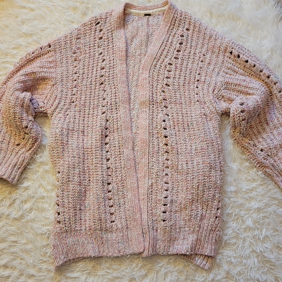 Free People Long Knit Pink Cardigan - Picture 5 of 10
